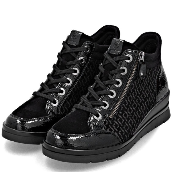 Фото Ботинки  Remonte  черный  кожа/кожа искусств. Z-400840