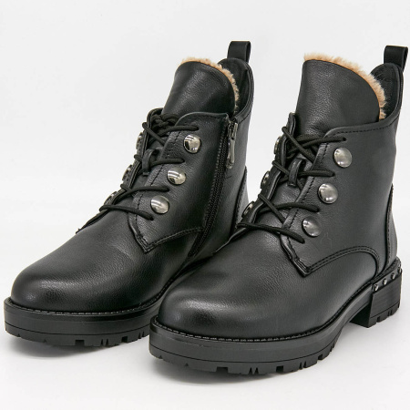 Ботинки  Betsy  черный  кожа искусств. Z-8904 фото в интернет-магазине | Omadey.ru