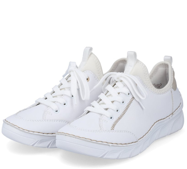 Фото Кроссовки  Rieker  белый  кожа/кожа искусств. F-200043