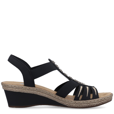 Босоножки  Rieker  синий  кожа искусств. F-400528 фото в интернет-магазине | Omadey.ru