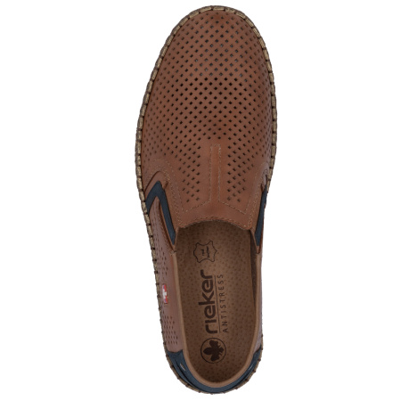 Слипоны  Rieker  коричневый  кожа/кожа искусств. F-400263 фото в интернет-магазине | Omadey.ru