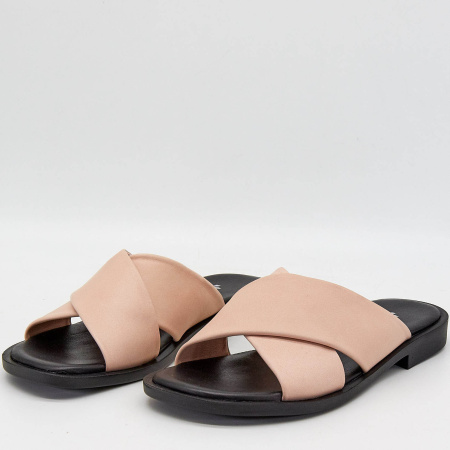 Сабо  Dakkem  пудра  кожа F-90266 фото в интернет-магазине | Omadey.ru