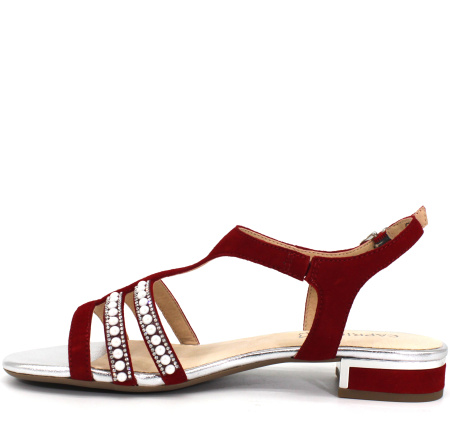 Босоножки  Caprice  красный  кожа F-7704 фото в интернет-магазине | Omadey.ru