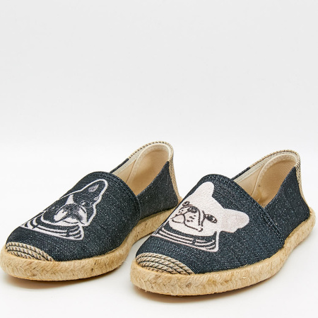 Слипоны  Semplice  черный  текстиль F-90922 фото в интернет-магазине | Omadey.ru