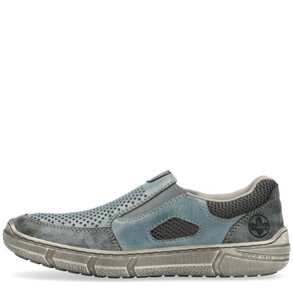 Фото Кроссовки  Rieker  синий  кожа/кожа искусств. F-400104 мужские Фото Кроссовки  Rieker  синий  кожа/кожа искусств. F-400104 мужские