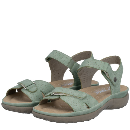 Босоножки  Rieker  зеленый  кожа искусств. F-401284 фото в интернет-магазине | Omadey.ru