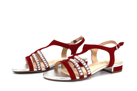 Босоножки  Caprice  красный  кожа F-7704 фото в интернет-магазине | Omadey.ru