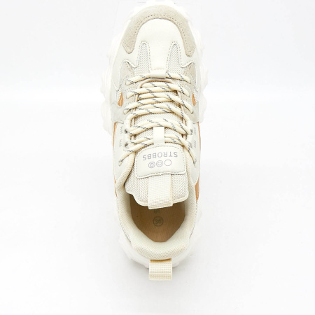 Кроссовки  женские Strobbs  бежевый  текстиль/кожа/замш Z-90506 фото в интернет-магазине | Omadey.ru