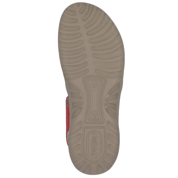 Фото Босоножки  Rieker  красный  кожа искусств./текстиль F-400592