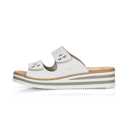 Шлепанцы  Rieker  белый  кожа/кожа искусств. F-90088 фото в интернет-магазине | Omadey.ru