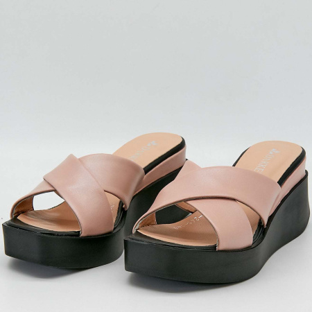 Сабо  Dakkem  пудра  кожа F-90501 фото в интернет-магазине | Omadey.ru