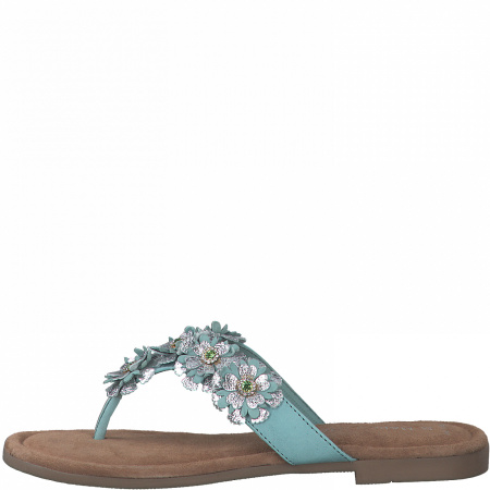 Вьетнамки  Marco Tozzi  бирюзовый  кожа F-100343 фото в интернет-магазине | Omadey.ru