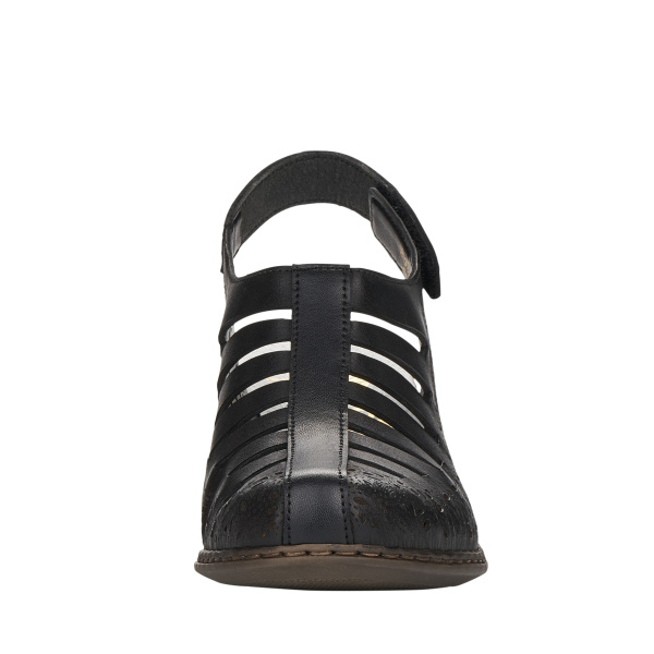 Фото Туфли летние  Rieker  черный  кожа/кожа искусств. F-400521