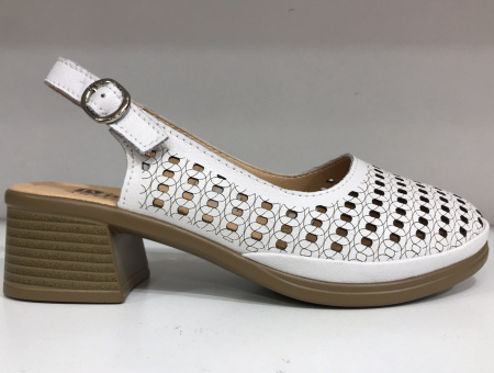 Слингбэки  Baden  белый  композиц.кожа F-90638 фото в интернет-магазине | Omadey.ru