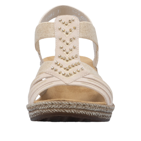 Босоножки  Rieker  розовый  кожа искусств. F-400529 фото в интернет-магазине | Omadey.ru