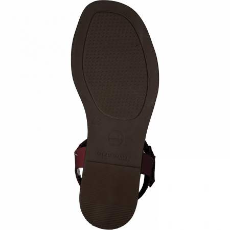 Сандалии  Tamaris  бордовый  кожа F-90805 фото в интернет-магазине | Omadey.ru