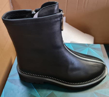 Ботинки  Bonavi  черный  кожа Z-100558 фото в интернет-магазине | Omadey.ru