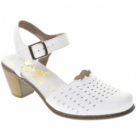 Босоножки  Rieker  белый  кожа/кожа искусств. F-7667 фото в интернет-магазине | Omadey.ru