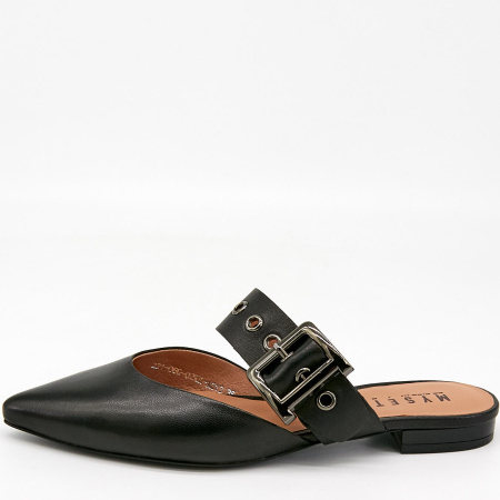 Сабо  MYSET  черный  шевро F-80950 фото в интернет-магазине | Omadey.ru