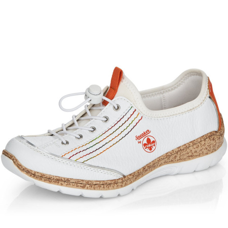 Кроссовки  женские Rieker  белый  кожа искусств./текстиль F-90172 фото в интернет-магазине | Omadey.ru