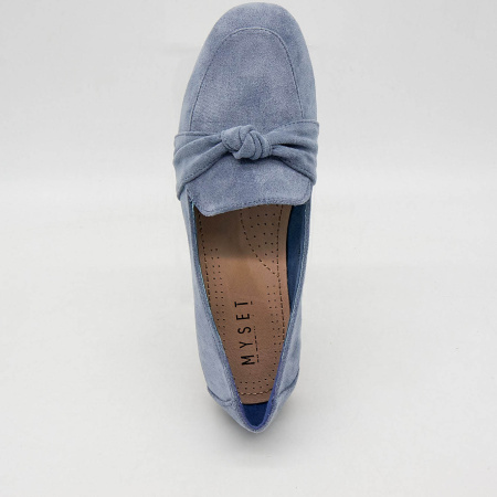 Туфли  MYSET  синий  текстиль F-90952 фото в интернет-магазине | Omadey.ru