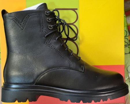 Ботинки  Madella  черный  кожа Z-100532 фото в интернет-магазине | Omadey.ru