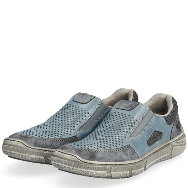 Фото Кроссовки  Rieker  синий  кожа/кожа искусств. F-400104 мужские Фото Кроссовки  Rieker  синий  кожа/кожа искусств. F-400104 мужские