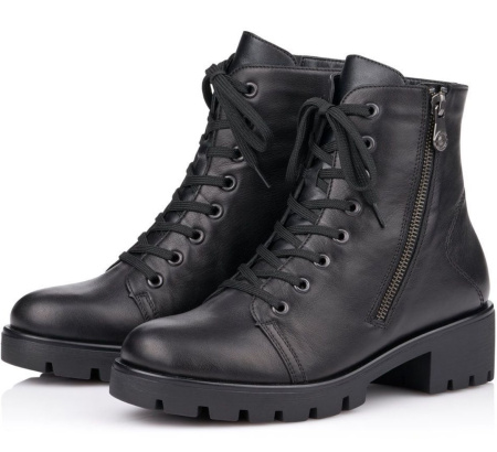 Ботинки  Remonte  черный  кожа/кожа искусств. Z-89190 фото в интернет-магазине | Omadey.ru