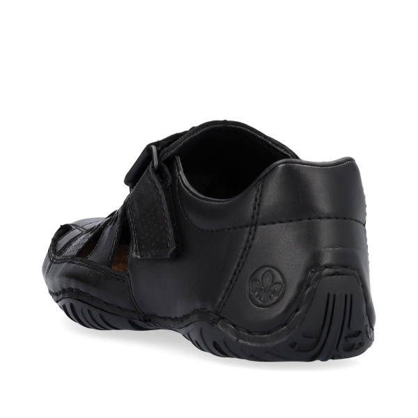 Фото Туфли летние  Rieker  черный  кожа/кожа искусств. F-300261