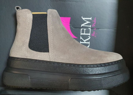 Ботинки  Dakkem  бежевый  замша Z-100396 фото в интернет-магазине | Omadey.ru