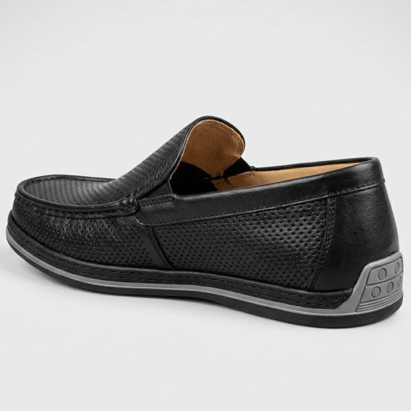 Фото Мокасины  Romitan  черный  кожа  F-401197