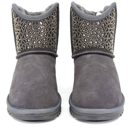 Полусапоги  Baden  серый  кожа Z-8705 фото в интернет-магазине | Omadey.ru