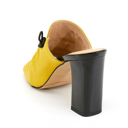 Сабо  Cavaletto  желтый  кожа F-80491 фото в интернет-магазине | Omadey.ru