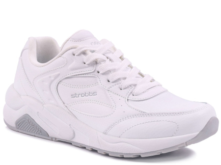 Кроссовки  Strobbs  белый  кожа/микрофибра Z-400780 фото в интернет-магазине | Omadey.ru