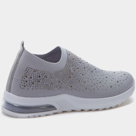 Кроссовки  женские Crosby  серый  текстиль F-90667 фото в интернет-магазине | Omadey.ru