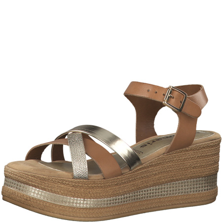 Босоножки  Tamaris  коричневый  кожа F-70871 фото в интернет-магазине | Omadey.ru