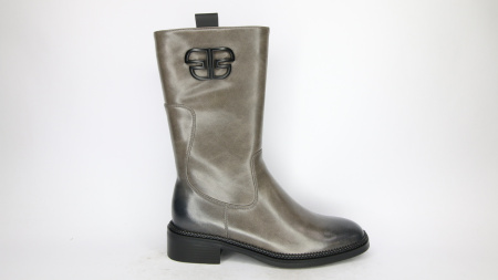 Полусапоги  Bonavi  серый  кожа Z-100186 фото в интернет-магазине | Omadey.ru