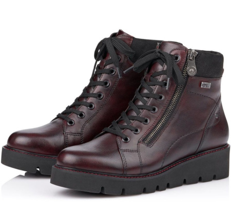 Ботинки  Remonte  бордовый  кожа/текстиль Z-89191 фото в интернет-магазине | Omadey.ru