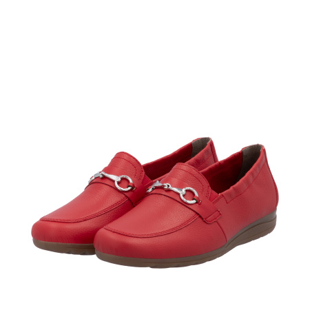 Мокасины  Rieker  красный  кожа/кожа искусств. F-400223 фото в интернет-магазине | Omadey.ru