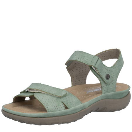 Босоножки  Rieker  зеленый  кожа искусств. F-401284 фото в интернет-магазине | Omadey.ru
