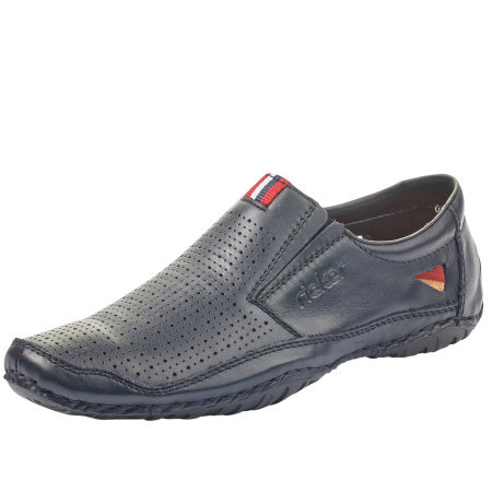 Туфли летние  Rieker  синий  кожа F-400113 фото в интернет-магазине | Omadey.ru