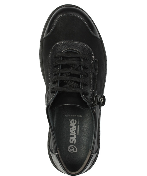 Фото Полуботинки  Suave  черный  кожа/замша Z-400785