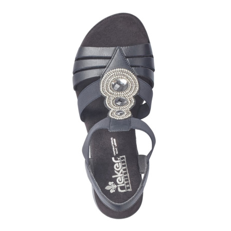 Босоножки  Rieker  синий  кожа/кожа искусств. F-80276 фото в интернет-магазине | Omadey.ru