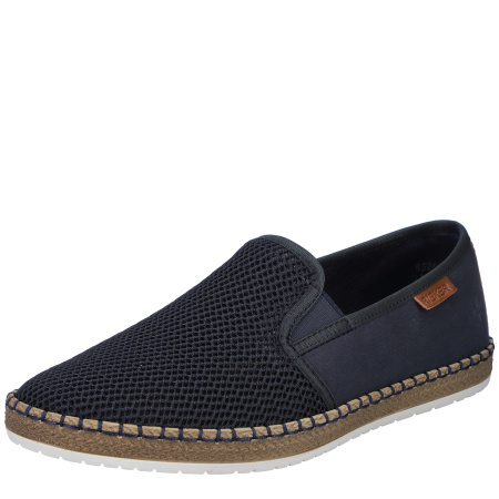 Слипоны  Rieker  синий  кожа искусств./текстиль F-400139 фото в интернет-магазине | Omadey.ru