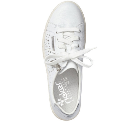 Кеды  женские Rieker  белый  кожа искусств. F-80145 фото в интернет-магазине | Omadey.ru