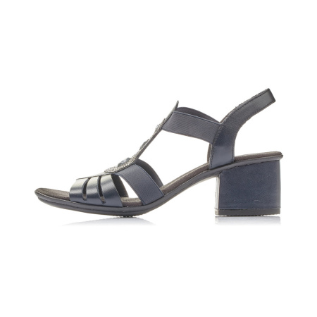 Босоножки  Rieker  синий  кожа/кожа искусств. F-80276 фото в интернет-магазине | Omadey.ru