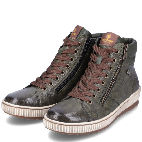 Фото Ботинки Remonte  зеленый  кожа/кожа искусств. Z-400219