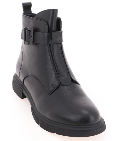 Ботинки  Baden  черный  кожа Z-400467 фото в интернет-магазине | Omadey.ru