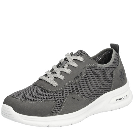 Кроссовки  Rieker  серый  кожа/текстиль F-400144 фото в интернет-магазине | Omadey.ru