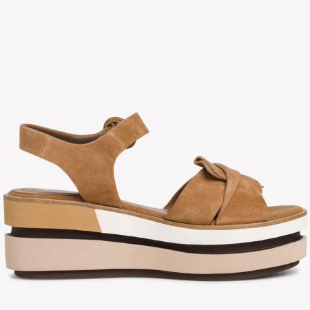 Босоножки  Tamaris  коричневый  замша F-80933 фото в интернет-магазине | Omadey.ru